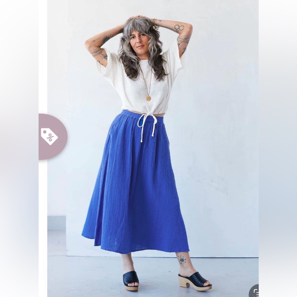 Curator SF Blue gauze Skirt